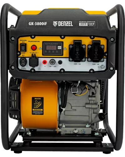 Генератор инверторный GK-3800iF, 3,8 кВт, 230 В, ручной старт DENZEL