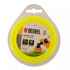 Леска для триммера DENZEL Flex Сord 96108, 2.4 мм x 15 м, круглая, блистер
