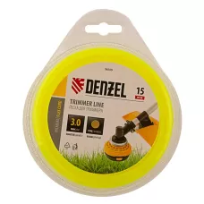 Леска для триммера DENZEL Flex Сord 96109, 3 мм x 15 м, круглая, блистер