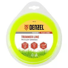 Леска для триммера DENZEL Flex Сord 96110, 1.6 мм x 15 м, звезда, блистер