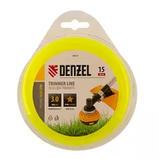 Леска для триммера DENZEL Flex Сord 96113, 3 мм x 15 м, звезда, блистер