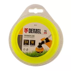 Леска для триммера DENZEL Flex Сord 96115, 2 мм x 15 м, квадратная, блистер