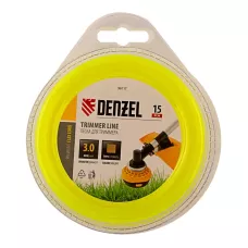 Леска для триммера DENZEL Flex Сord 96117, 3 мм x 15 м, квадратная, блистер