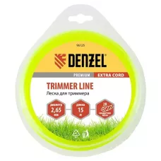 Леска для триммера DENZEL Flex Сord 96125, 2.65 мм x 15 м, двухкомпонентная, квадратная