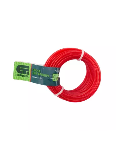 Леска для триммера круглая, 1.6 мм х 15 м, Россия Сибртех