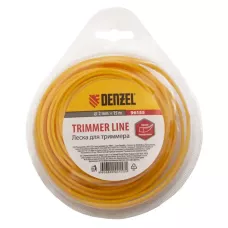 Леска для триммера DENZEL 96155, 2 мм x 15 м, квадратная