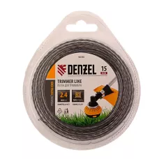 Леска для триммера DENZEL Extra Сord 96185, 2.4 мм x 15 м, квадратная витая