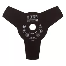 Диск для триммера DENZEL 96325, 255 x 25.4 мм, толщина 1.6 мм, 3 лезвия