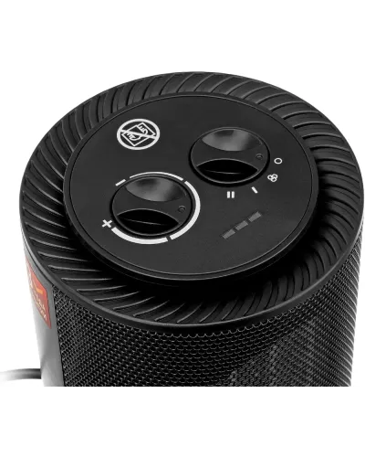 Тепловентилятор керамический DTFC-1200S, вращение, 3 реж., вент., нагрев 600/1200 Вт // Denzel
