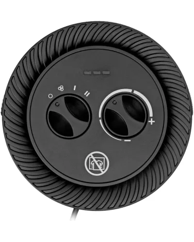 Тепловентилятор керамический DTFC-1200S, вращение, 3 реж., вент., нагрев 600/1200 Вт // Denzel