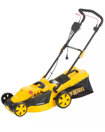 Газонокосилка электрическая GM-1800, 1800 Вт, шир. 38 см, 6 уров., травосб. 40 л.// Denzel