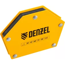 Фиксатор магнитный DENZEL для сварочных работ усилие 50 LB, 30х45х60х75х90х135 град.
