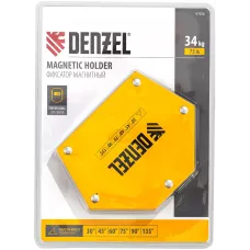 Фиксатор магнитный DENZEL для сварочных работ усилие 75 LB, 30х45х60х75х90х135 град.