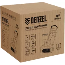 Снегоуборочная машина аккумуляторная DENZEL ESB-460-0, Li-Ion, 36В