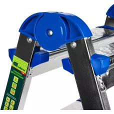 Стремянка двухсторонняя 4 ступени, сталь профиль, стальные ступени, Россия Сибртех