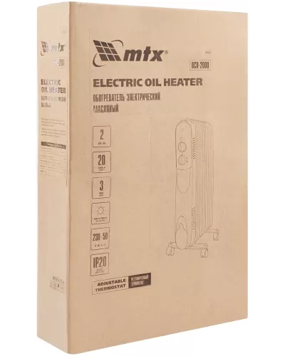 Масляный обогреватель MTX OCH-2000, 230 В, 2000 Вт // MTX