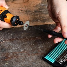 Набор шарошек и отрезных дисков с алмазным напылением для гравера + держатели RT25 (SET 25) DEKO 065-0681