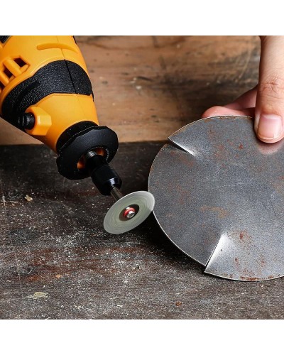 Набор шарошек и отрезных дисков с алмазным напылением для гравера + держатели RT25 (SET 25) DEKO 065-0681