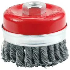 Щётка-крацовка чашка крученная с кольцом  80мм М14 "Vorel"