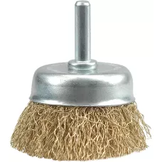 Щётка-крацовка чашечная мягкая 50мм со стержнем "Vorel"