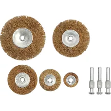 Щётки-крацовки торцевые со стержнем (5шт) "Vorel"