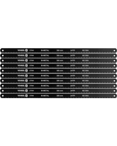 Полотно 300х12,6x0.65мм по металлу 24TPI bimetal M2 + D6A (10шт) 