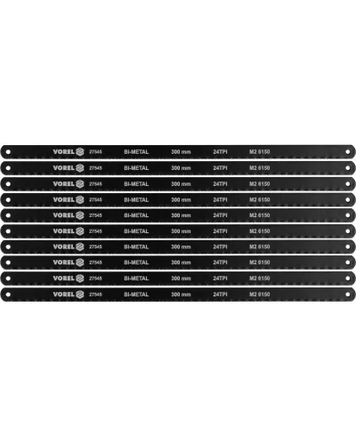 Полотно 300х12,6x0.65мм по металлу 24TPI bimetal M2 + CrV 6150 (10шт) 