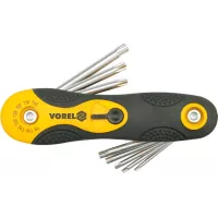Ключи складные TORX с отверстием T9-T40 (набор 8шт.) "Vorel"