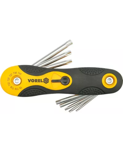 Ключи складные TORX с отверстием T9-T40 (набор 8шт.) 