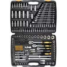 Набор инструмента 1/2", 3/8", 1/4" (216пр.) CrV "Vorel"