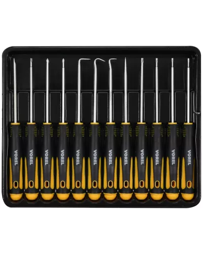 Отвёртки для точных рабор + крючки (набор 12пр.) 