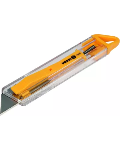 Нож с выдвижным трапециевидным лезвием 61х19мм 