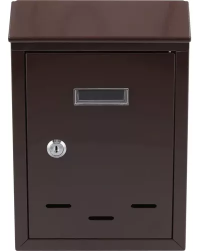 Ящик металлический почтовый 285х200х60мм коричневый 