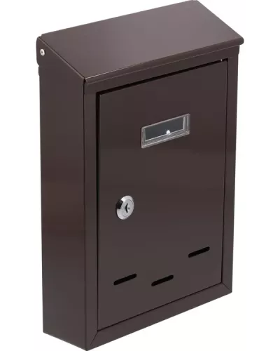 Ящик металлический почтовый 285х200х60мм коричневый 