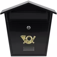 Ящик металлический почтовый 380х320х105мм черный "Vorel"