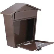 Ящик металлический почтовый 380х320х105мм коричневый "Vorel"