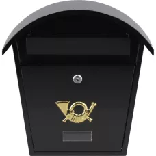 Ящик металлический почтовый 380х320х105мм черный "Vorel"