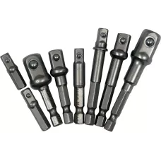 Переходники для шуруповерта под головки 1/4", 3/8", 1/2" (8шт.) "Yato"