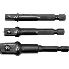 Переходники для шуруповерта под головки 1/4", 3/8" и 1/2" (3шт.) "Yato"