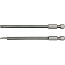Биты TORX sec. T10, T25 1/4"х100мм (2шт) S2 HRC58-62 "Yato"