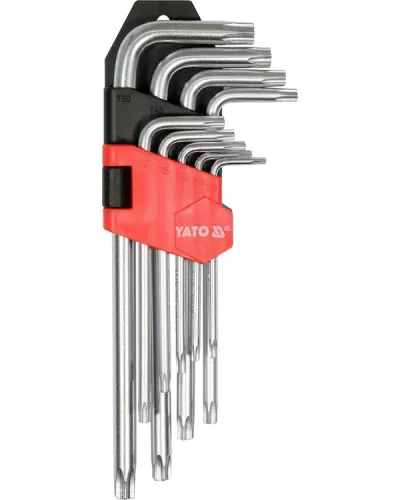 Ключи TORX с отверстием  T10-T50 (набор 9шт.) CrV 