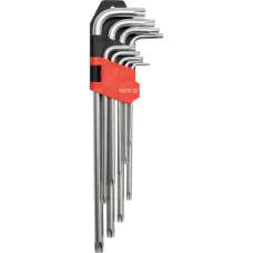 Ключи TORX с отверстием  T10-T50 удлиненные (набор 9шт.) CrV "Yato"