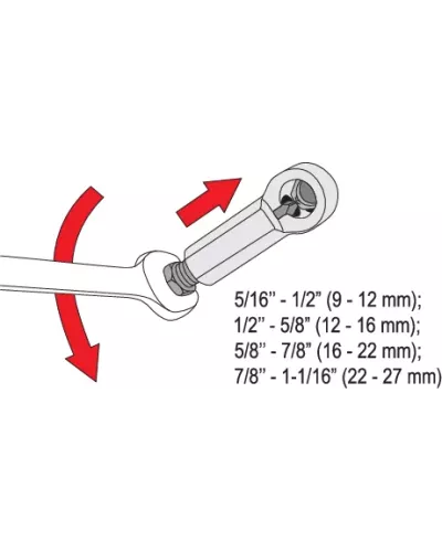 Ключи для скрученных гаек 9-27мм (набор 4пр) HRC40-45 