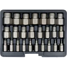 Головки для поврежденных внутренних болтов HEX, TORX, SPLINE 3-23мм (набор 25пр.) "Yato"