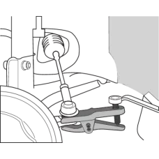 Съемник шаровых опор и рулевых наконечников, набор 6 предметов "Yato"