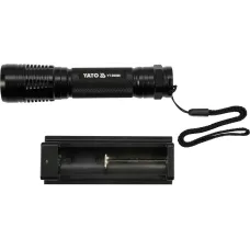Фонарик 1204х27мм (6W, 500lm, 3.7V, USB, IPX7, zoom) "Yato"