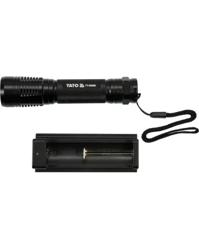 Фонарик 1204х27мм (6W, 500lm, 3.7V, USB, IPX7, zoom) 