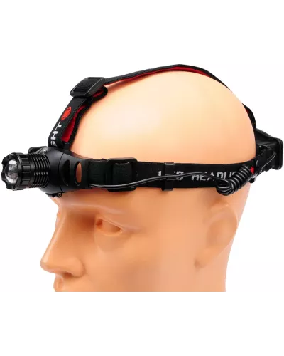 Фонарик налобный (3W, 100lm, 1.5V, 3хAAA, zoom) 