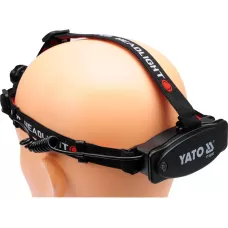 Фонарик налобный (3W, 100lm, 1.5V, 3хAAA, zoom) "Yato"