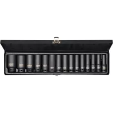 Головки торцевые ударные 1/2" 10-32мм L78мм СrMo (набор 15пр.) "Yato"